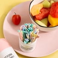 thumbnail image 4 of Vaidha Fruit Fork Set Fruit Skewer One- Plastic Two-tooth Home Eating Fruit Cake Dessert Small Fork For Snacks, 4 of 6