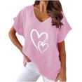 thumbnail image 1 of Birdeem Femmes Été Aguichant Mode Imprimé Régulier Col en V Femmes Manches Courtes Haut Blouse, 1 of 6