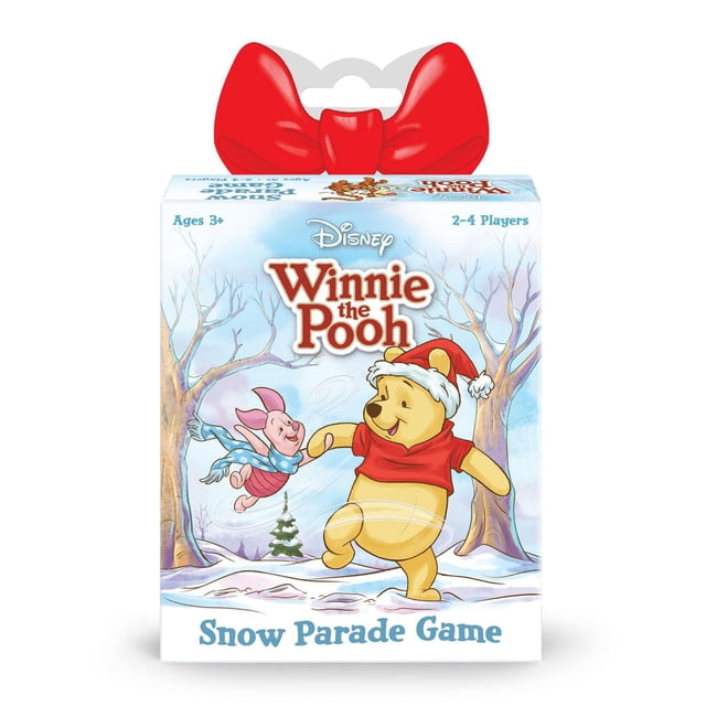 Funko DISNEY WINNIE Jeux l'Ourson PARADE des Neiges GAME Est un GAME Coopératif pour Enfants et Famille avec un Coffret Mettant en Vedette WINNIE l'Ourson avec une Foulard Rouge et un Chapeau du Père Noël Tenant la Main d'Un Porcelet dans une Foulard Bleue, Installé dans une Scène de Forêt Enneigée, Conçu pour 2-4 Joueurs de 3 Ans et Plus, Idéal pour les Jeux des Fêtes et le Travail d'Équipe en Agencement de Couleurs.