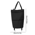 thumbnail image 3 of RXIRUCGD Collapsible Trolley Bags Folding Shopping Bag with Wheels Foldable Shopping Cart Reusable Shopping Bags Grocery Bags Shopping Trolley Bag on Wheels, 3 of 5