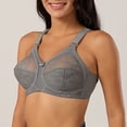 thumbnail image 4 of Full Figure Bras Women Full-Coverage Bra Feature V-Neck Bralette Bra Style W-846 Gray 95C, 4 of 8