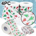 thumbnail image 1 of TIMIFIS Roll Paper Christmas Pattern Color Toilet Paper Santa Christmas Tree Printed Tissue Kitchen Gadgets, 1 of 6