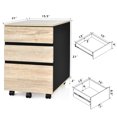 thumbnail image 2 of Costway Classeur Mobile à 3 Tiroirs Armoire de Classement Vertical pour Bureau à Domicile, 2 of 10