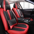 thumbnail image 1 of Maidao 2pcs Car Seat Cover Front Seats Only for Lexus for SC 2019-Present 2 Seats Leather Airbag Compatible Water Resistant Front Set Cushion Protector Black and Red, 1 of 6
