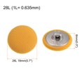 thumbnail image 2 of Unique Bargains 10pcs 28L Fabric Cloth Covered Button 18mm Round Metal Shank Sewing Buttons for Suits Dress Blouses, Yellow, 2 of 5