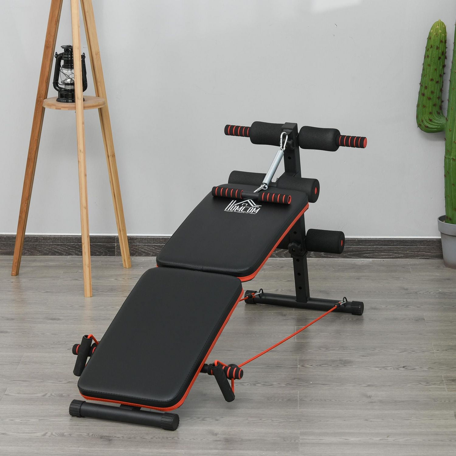 Soozier Pliable Sit Up Bench Core Workout pour Home Gym Noir