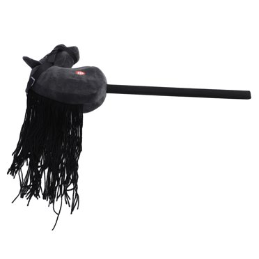 Jouet d'Équitation Cheval Bâton Passe-Temps, Cheval Bâton en Peluche 70 cm pour Tout-Petits avec Sons de Hennissement, Cheval Bâton en Peluche Artisanal à 2 Effets Sonores, Cheval Bâton en Peluche pour Bébés et Enfants
