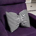 thumbnail image 4 of TIELUTT Handmade Striped Bow Pillow Bow Pillow Washable Car Neck Pillow Sofa Satin Pillowcase Standard Size Satin Pillows for Hair and Skin Silk Pillowcase Travel Size Stretchy Pillowcase Silk Pillow, 4 of 5
