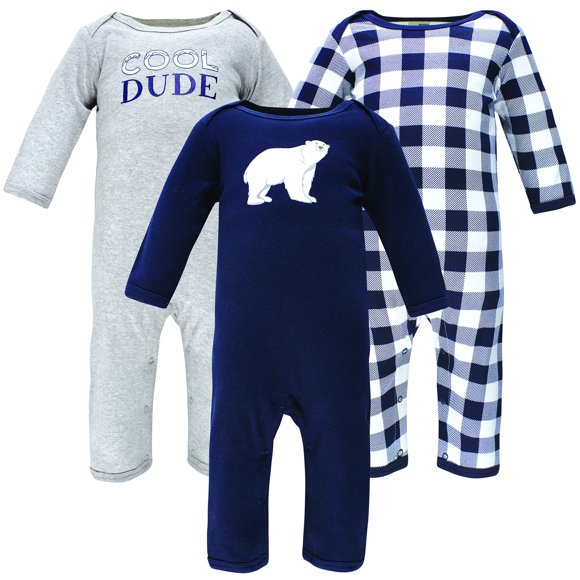 Hudson Baby Unisex Baby Cotton Coveralls, Polar Bear, 3-6 Months