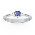thumbnail image 2 of Birthstone Heart Ring with Shoulder Accents - Blue Sapphire (September), 2 of 4