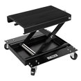 thumbnail image 1 of Pyle Motorcycle Scissor Jack Lift W/ Dolly - Portable Ez Bike Rack, Front Rear Center Tire Wheel Engine Stand W/ Wheels - Low Profile Manual Flat Floor Hoist Table for Cruiser, Dirt Bikes - PLMOTJC11, 1 of 6