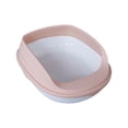 thumbnail image 4 of lionlar Cats Litter Pan with High Sides Cat Small Dogs Bedpan for Kitty Small Animals Light Pink 45cm, 4 of 9