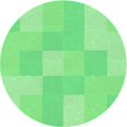 thumbnail image 1 of Ahgly Company Tapis de Zone Rond Vert Transitionnel pour Intérieur Lavable à la Machine, 6 Pieds Rond, 1 of 7
