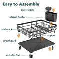 thumbnail image 4 of Iron Dish Drying Rack with Drainboard Dish Drainers for Kitchen, 4 of 7