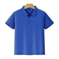thumbnail image 2 of 2 Pack(Blue 1PCS & Grey 1PCS) Multipack A Shirts Short Little Sleeve Shirt Button Closure Comfortable & Soft Fabric, 2 of 6