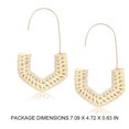 thumbnail image 2 of Becaristey 1 Pair Rattan Earrings Durability Handmade Great Quality for Girl Woman white 1Set, 2 of 6