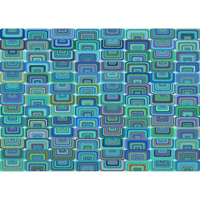 Ahgly Company Machine Washable Indoor Rectangle Transitional Dark Turquoise Green Area Rugs, 7' x 9'