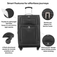 thumbnail image 4 of Jetstream Valise Enregistrée Souple Très Grand Format Extensible, Valise de Voyage Légère à Roulettes avec Roues Pivotantes, 4 of 7