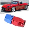 thumbnail image 1 of Aluminum Alloy Red Blue Oil Line End Fitting Adapter for PTFE Fuel Hose, Adjustable, Strong Retention, Integrated Design, 1 of 8