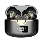 Dans l'oreille 5.0 Porte-tête Bluetooth à quatre haut-parleurs à double mouvement avec affichage rotatif