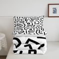 thumbnail image 4 of YST Abstract Down Comforter Queen Size,Geometry Pattern Comforter Set For Teenager,Black White Stripes Duvet Set,Western Art Style Bedding Set For All Season,Soft Warm Lightweight, 4 of 5