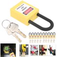 thumbnail image 4 of Lockout Lock, Compact And Lightweight Convenient Lockout  Impact Resistance  For Factories Construction Sites, Hospitals Yellow,Red, 4 of 8