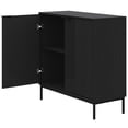 thumbnail image 4 of Nexera Slim 2-Door Storage Accent Cabinet, Black, 4 of 6