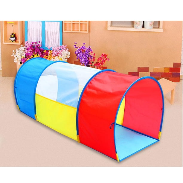 Ludi – 3 Tunnels Pop-up à Combiner – Parcours Motricité Pliable 442cm – Dès 2 Ans – Intérieur/extérieur