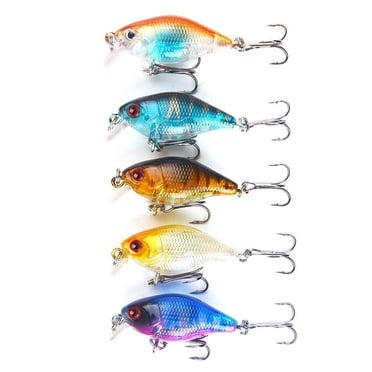 Leurre Appât Réaliste en Forme de Poisson Intégré Noir à Trois Hameçons/ Vrai