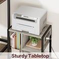 thumbnail image 3 of GloryStar Under Desk Printer Stand with Charging Station, Industrial Printer Table with 3 Storage Shelves, Mobile Heavy Duty Printer Cart with Lockable Wheels for Paper Storage, Home Office, 3 of 8