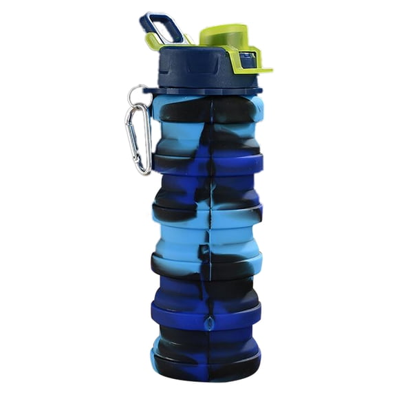 Coofit Collapsible Water Bottle Silicone Sports Bottle Drinking Bottle with Carabiner