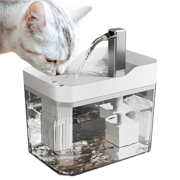TopLLC Cats Mobile Drinking Smart Cats Fountains Silent Large Capacity Circulating Drinking Water Dog Pet Automatic Water Feeder Pet Water Dispenser For Cats And Small drinking fountain
