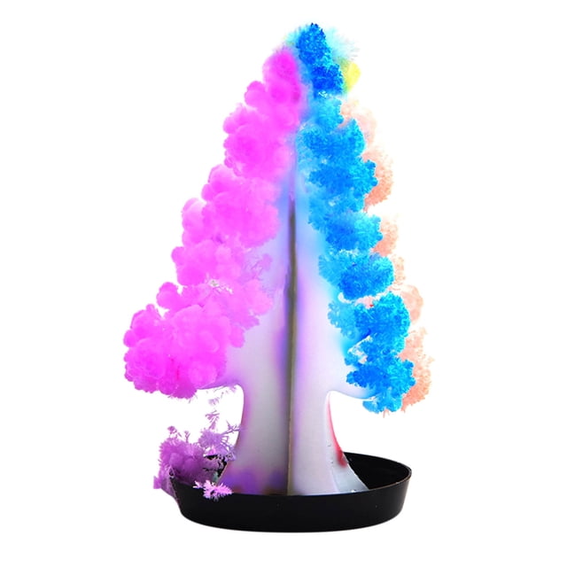 Qiulaii 3pcs Crystal Growing Christmas Tree Kit - Magic Science Experiment with Instant Colorful Crystal Foliage, Fun Holiday Activity & Educational STEM Toy for Family