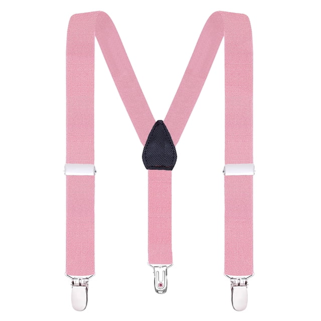 Buyless Fashion Adjustable Suspenders for Kids Toddlers Baby Elastic Solid Color 1 Inch - Y Back Design