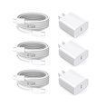 thumbnail image 1 of LinQingQ [Apple MFi Certified] iPhone Charger Fast Charging,6FT 3Pack Fast USB C Wall Chargers Plug Adapter USB C to C Cable Cord for Apple iPhone 17E/17/17 Pro/17 Pro max/Air/16/16 Pro Max/15,iPad Pr, 1 of 1