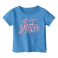 thumbnail image 4 of LUOGENLI T-Shirt pour Filles Mode Décontractée pour Enfants Imprimé Col Rond Manches Courtes T-Shirts pour Filles Tendance Été Bleu 12-13 Ans, 4 of 4