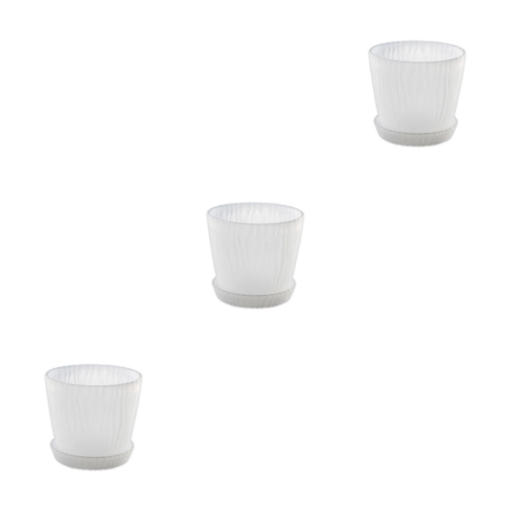 Baohd Space-efficient Planters For Small Spaces Indoor And Outdoor Easy To Maintain transparent S pot+S tray 3Set