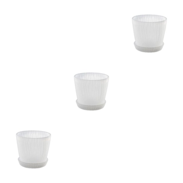 Baohd Space-efficient Planters For Small Spaces Indoor And Outdoor Easy To Maintain transparent S pot+S tray 3Set