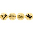 thumbnail image 2 of Darling Souvenir Candy Chocolate Labels Twins Sisters Custom Stickers 190 Pcs-Glitter Gold, 2 of 2