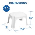 thumbnail image 3 of Gracious Living Plastic Antislip Step Stool, Holds up to 300 Lbs., White, 3 of 9