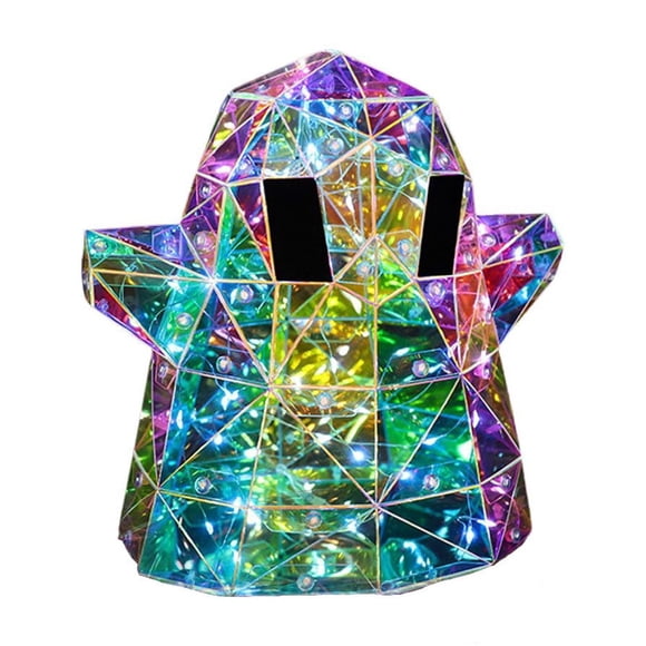 SDNall Decorative Indoor Night Lights with Detachable Lids, DIY Polygonal PET Lamp for Bedroom, USB-Powered Color-Changing LED Atmosphere Lighting