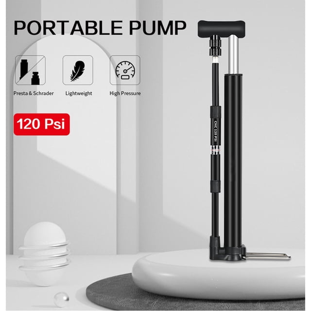Lightning of TodaySuoKom Bike Pump, Portable Compact Bicycle Pump , Bicycle Tire Frame Pump, Perfect for Frame Mount for Road, Mountain Cycling, Ball Pump with Needle