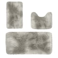 thumbnail image 2 of EGNMCR Area Rug, Mixed Color Bath Mats 3 Set Winter Bathroom Rugs For 3 Pcs Toilet Mats Universal Soft Comfort Water Absorption Non Slip Thick Machine Washable Easy To Dry Dark Carpets Suits, 2 of 7