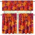 thumbnail image 3 of Maple Leave Kitchen Curtains and Valances Set,3 Piece Small Window Valance Sets Treatment Drapes for Kitchen, Bedroom, Living & Dining Room by Achim Home Decoration, 3 of 5