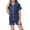 A Dark Blue, variant on Girls Pjs Toddler Kids Boys Girls Short Sleeve Solid Tops T Shirt and Shorts Casual 2 Piece Satin Pajamas Set Pyjama Enfant Fille Silver 4 Years-5 Years