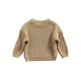thumbnail image 2 of Faithtur Toddler Baby Round Neck Sweaters, Winter Warm Long Sleeve Candy Color Knit Pullovers, 2 of 7