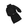 thumbnail image 2 of Kmbangi Robe Tricotée pour Enfants, Jupe à Col Montant avec Ceinture, 2 of 6