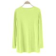 thumbnail image 4 of Breezora Ladies V Neck Modal Asymmetrical Long Sleeve Open Front Cardigan Sweater Light Green, 4 of 8