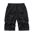 thumbnail image 4 of fartey Men's Plus Size Camo Shorts Multi Pockets Loose Fit Cargo Short Elastic Waist Drawstring Outdoors Pants, Regular Big S-5XL, 4 of 5
