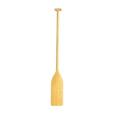 Lipstore Pagaie en Bois Prise Ergonomique Bateau Aviron pour Maison Bureau Chalet au Bord du Lac Décoration Suspendue Jaune